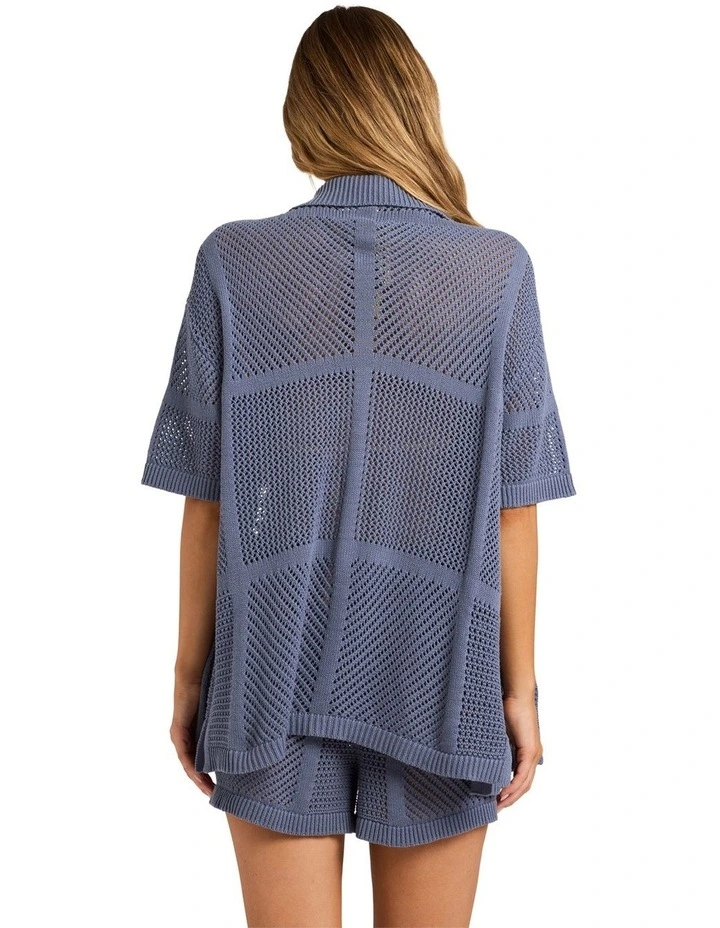 Cool Down Short Sleeve Shirt In Blue Smoke image 2