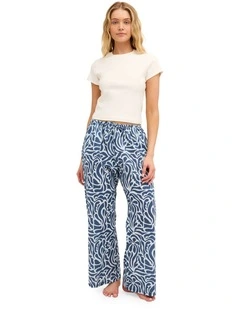Oasis Elastic Waist Pants In Dusk Blue