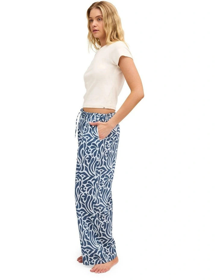 Oasis Elastic Waist Pants In Dusk Blue image 3