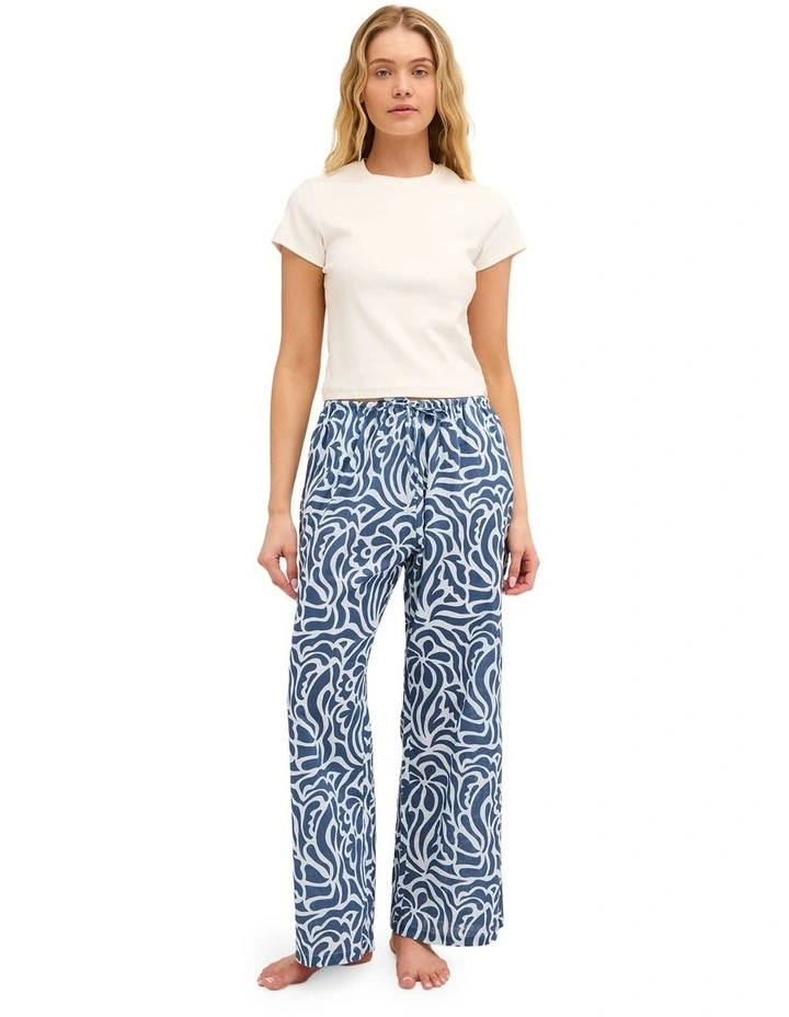 Oasis Elastic Waist Pants In Dusk Blue image 5