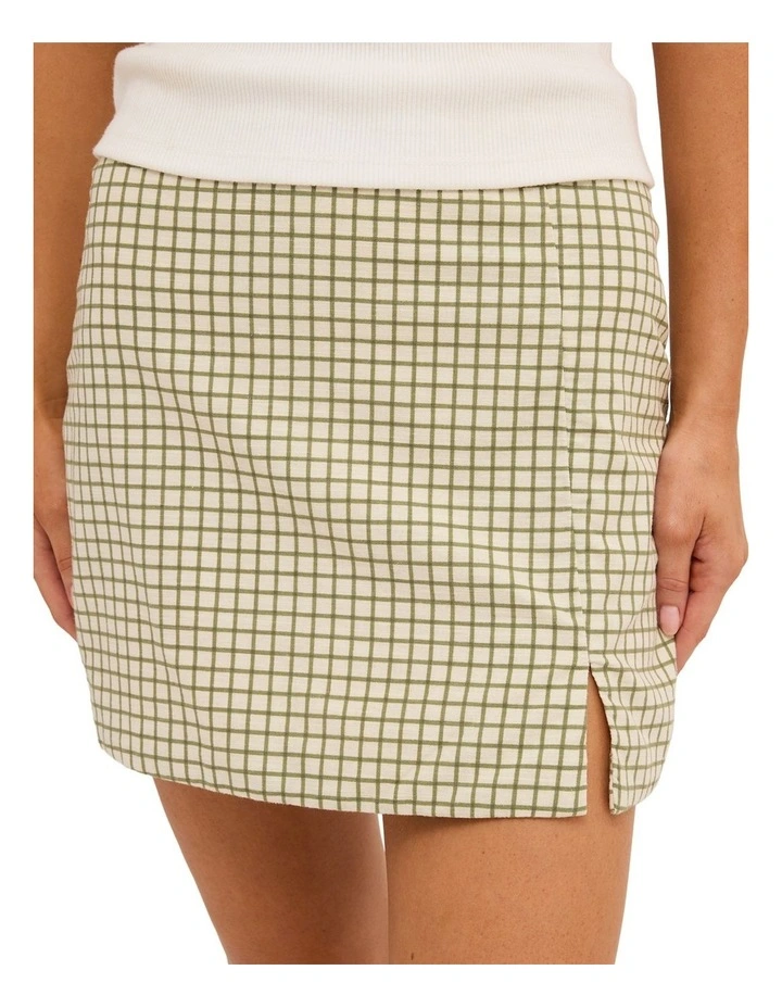 Break Line Mini Skirt in Salt Crystal image 4