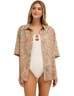 Lost In Paradise Short Sleeve Shirt Seagrass