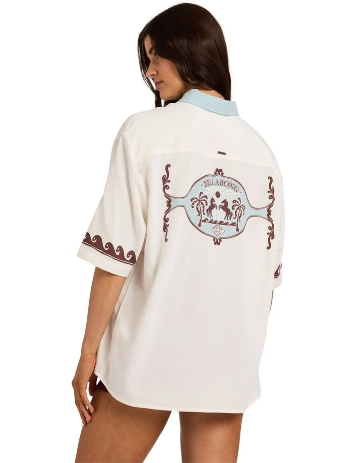 Surf Cowgirl Short Sleeve Shirt in Salt Crystal image 2