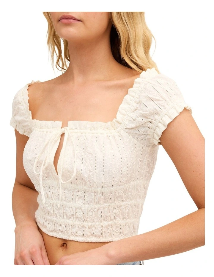 Sunny Crop Top in Salt Crystal image 4