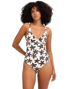 Dusk To Dawn Ruby One Piece Swimsuit in Salt Crystal