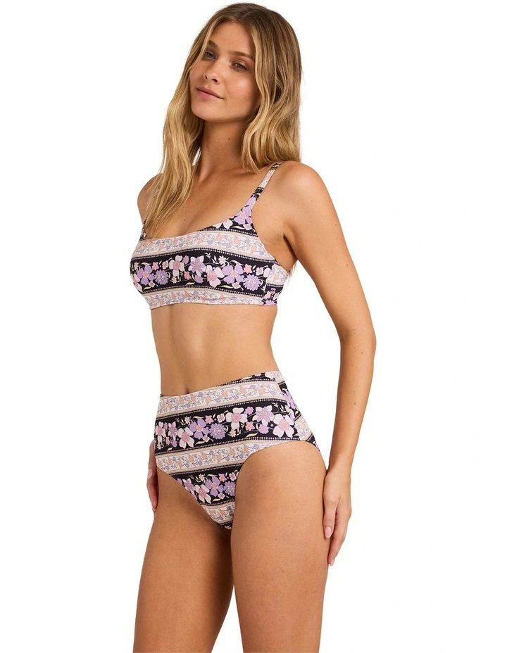 Forevermore Hi Retro Bikini Bottom in Black Pebble image 3