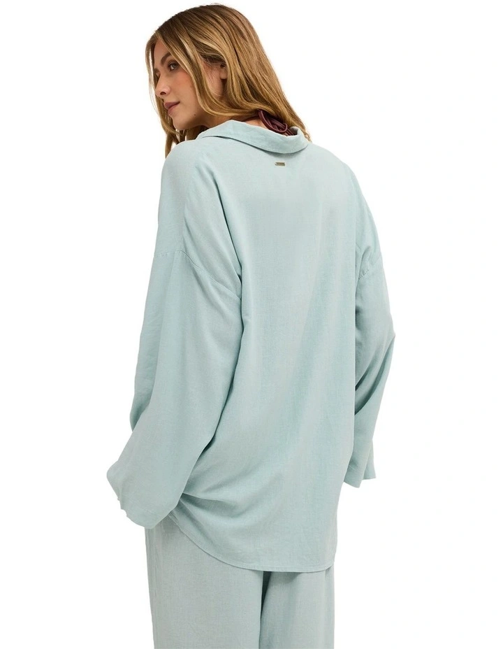 Sun Days Shirt Cover Up in Blue Light image 2
