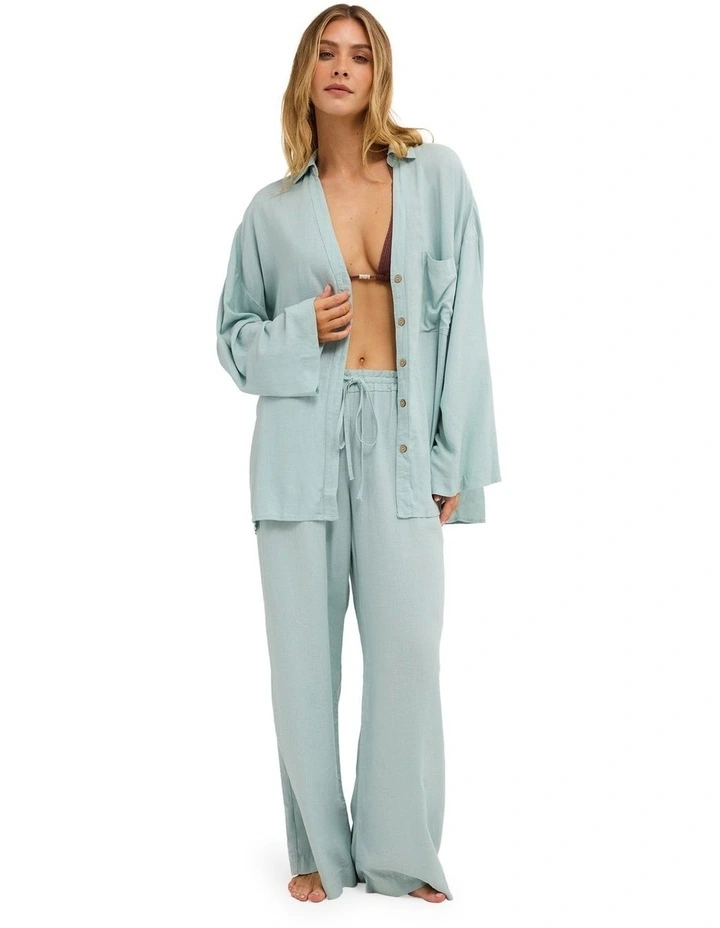 Sun Days Shirt Cover Up in Blue Light image 5
