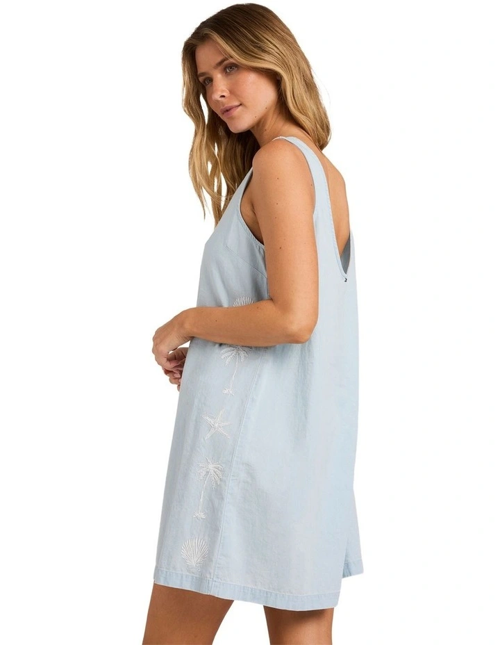 Marisol Mini Dress Sky in Gray image 2