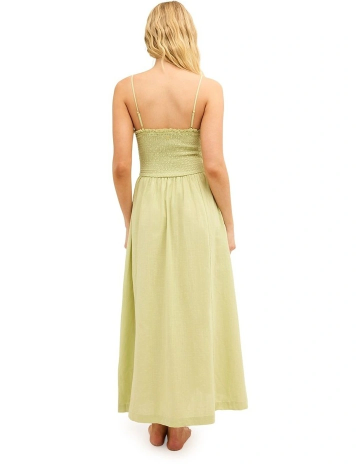Afterglow Midi Dress Smoke in Green image 2