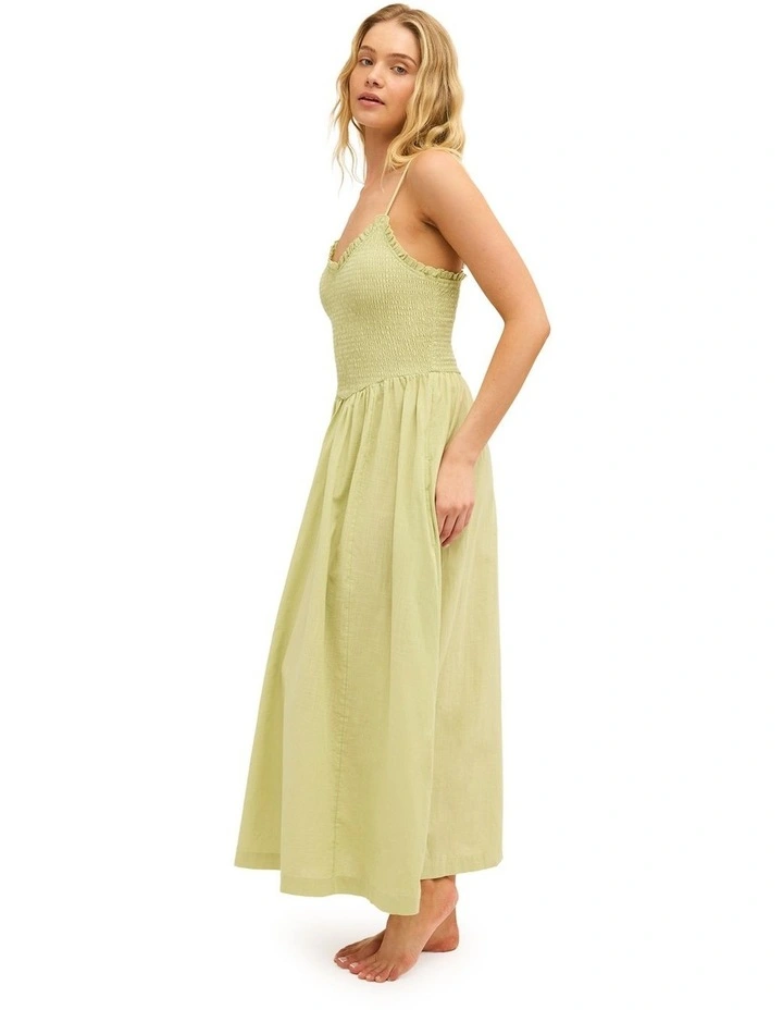 Afterglow Midi Dress Smoke in Green image 3