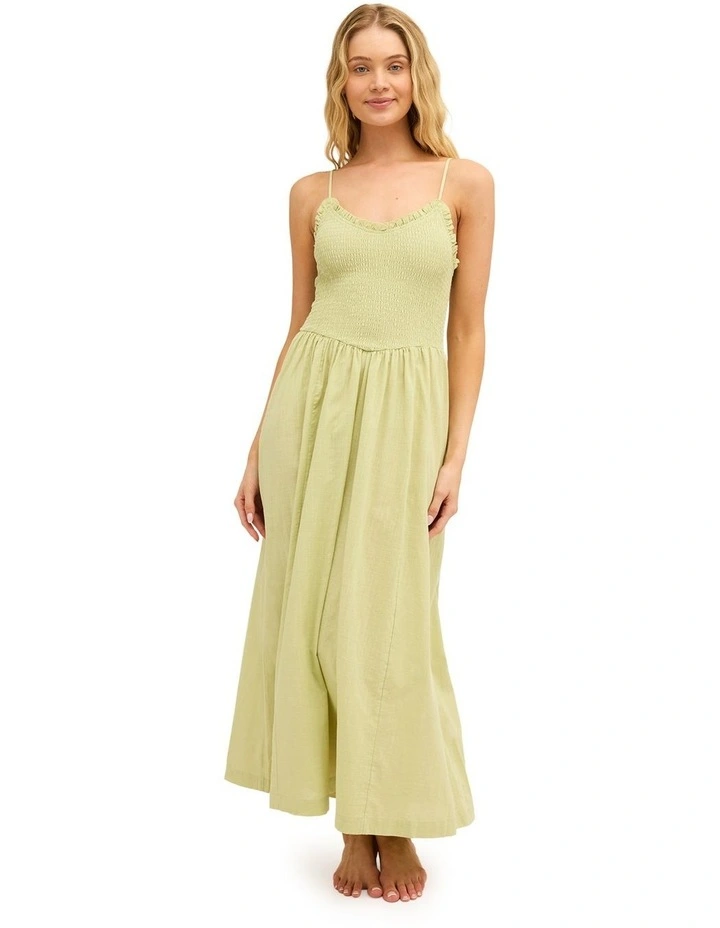 Afterglow Midi Dress Smoke in Green image 5
