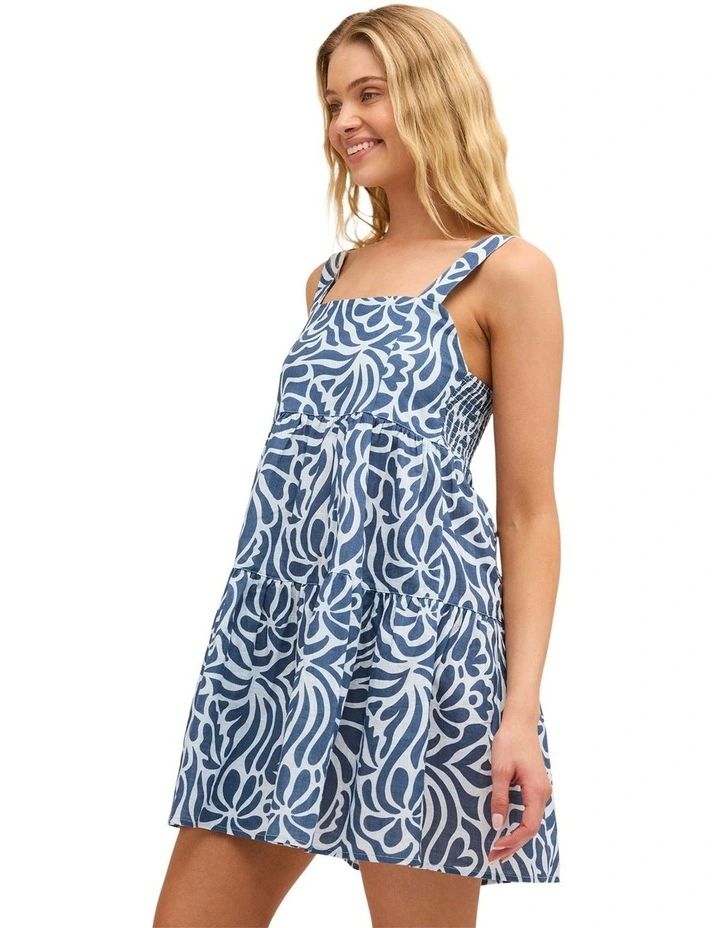 Oasis Mini Dress Dusk in Blue image 3