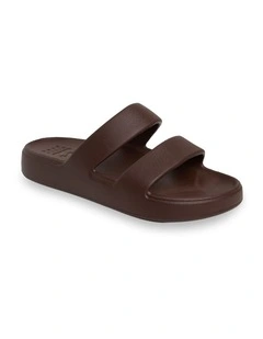 Malibu Recovery Sandals in Dark Brown