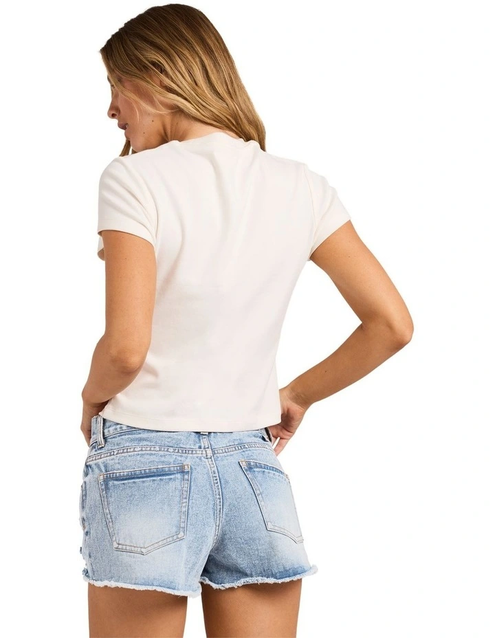 Drift Away Denim Shorts in Surf Wash image 2