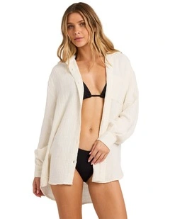 Wandered Long Sleeve Shirt in Salt Crystal