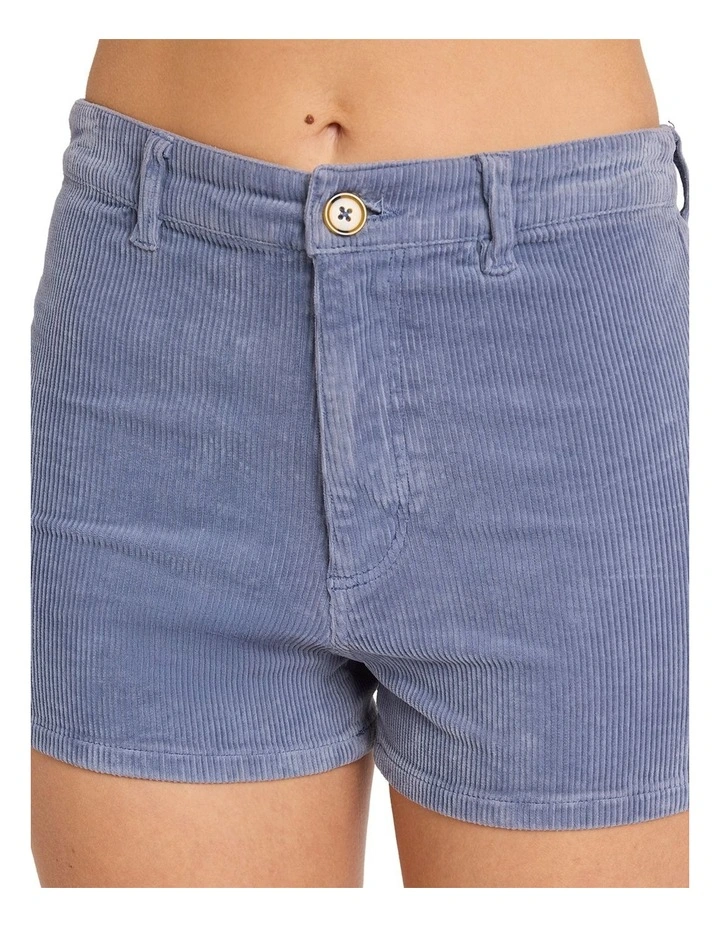 Free Fall Cord Denim Shorts in Stone Blue image 4