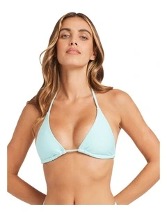 Tanlines Multi Tri Bikini Top in Crystal Blue