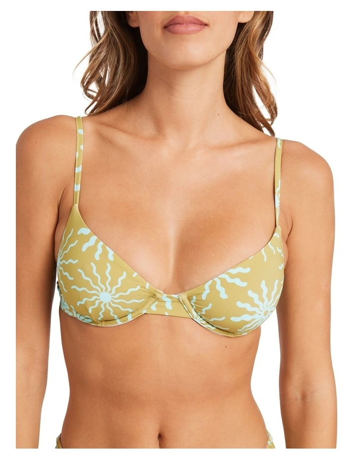 Sun Fired Demi Underwire Bikini Top in Moss image 4