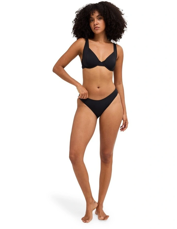 Sol Searcher Khloe DD Bikini Top in Black Pebble image 5