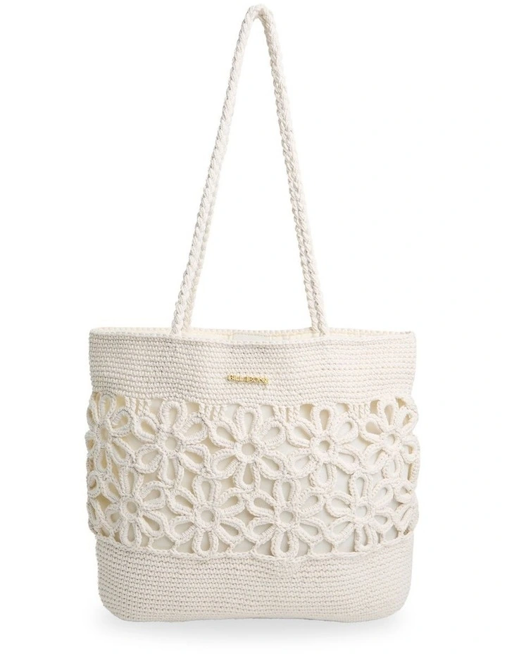 Wild Daisies Tote Bag In Salt Crystal image 1