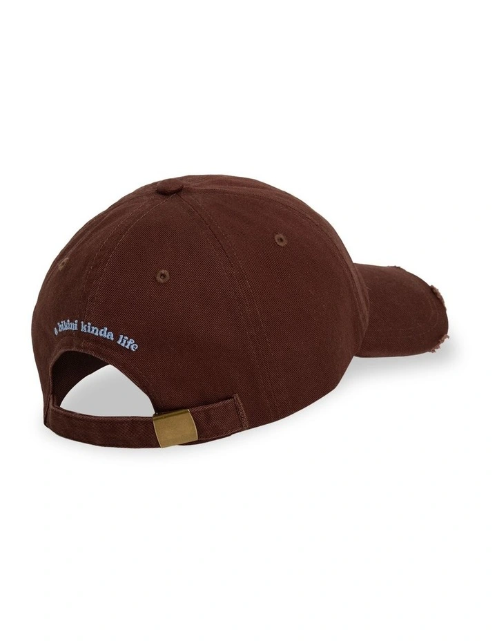 Wild Style Distressed Dad Cap In Teak image 2
