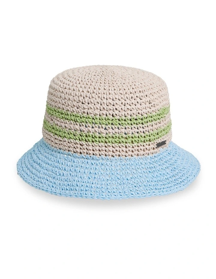 Beach Club Straw Bucket Hat In Multi image 1