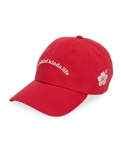 Surf Club Dad Cap In Hibiscus