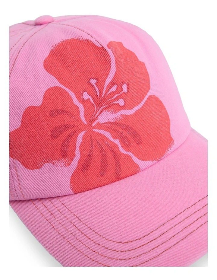 Tropic Babe Cap In Sea Pink image 3