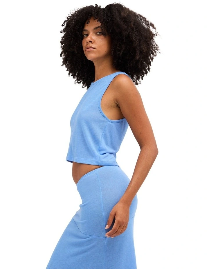Sea Breeze Tank Top In Azure image 3