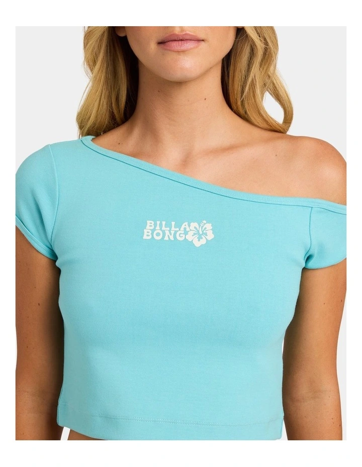 Always Lucky T-Shirt In Tropical Teal image 4