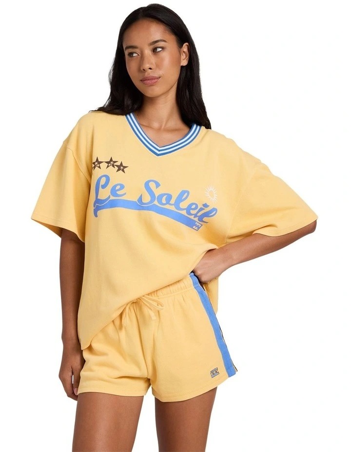Dream State Shorts In Light Yellow image 1