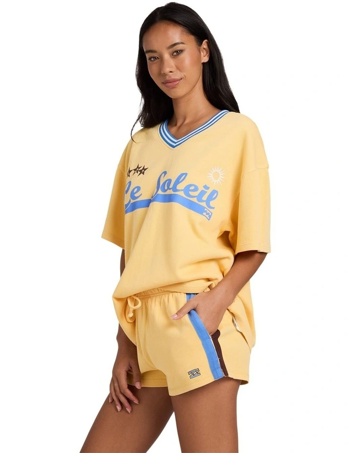 Dream State Shorts In Light Yellow image 3