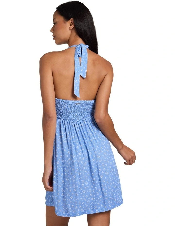 Fall For You Halter Mini Dress In Azure image 2