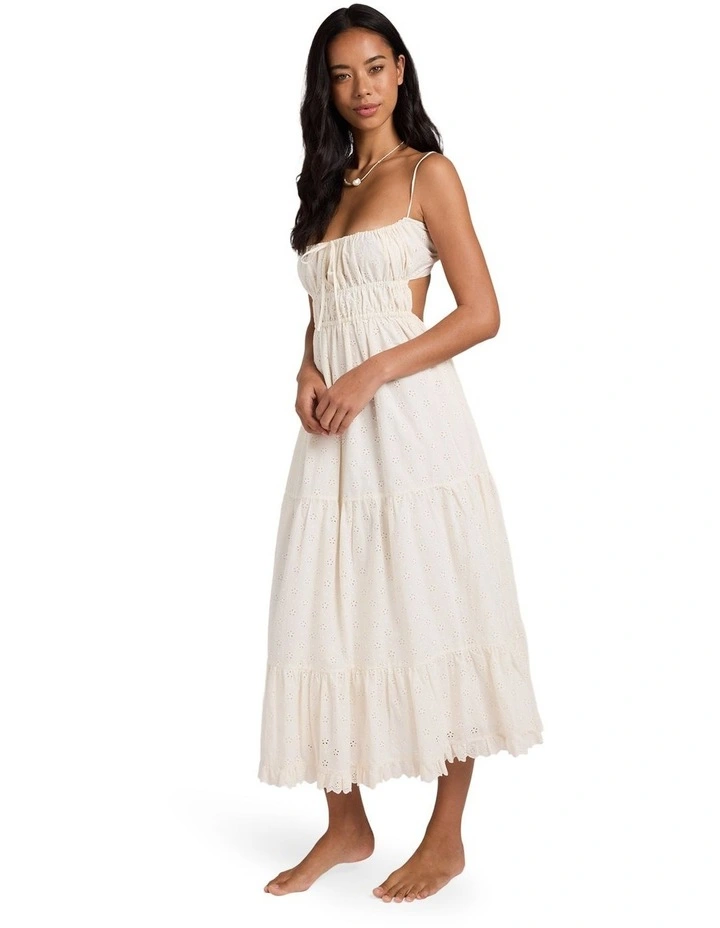 Simply Sweet Broderie Maxi Dress In Salt Crystal image 3