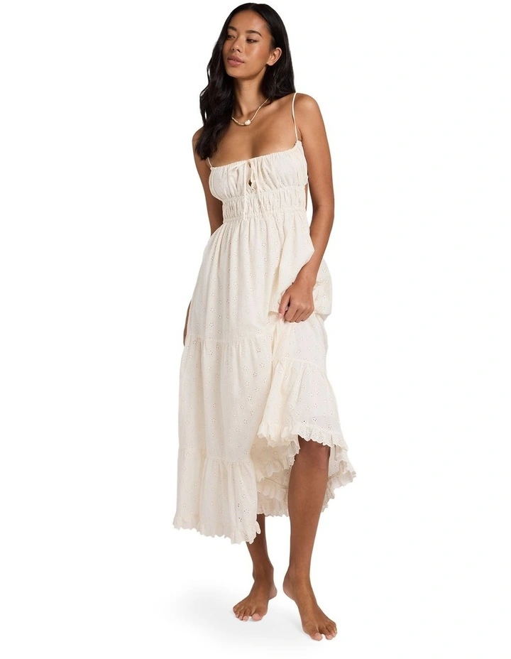 Simply Sweet Broderie Maxi Dress In Salt Crystal image 5