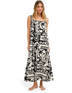 Soul Dream Maxi Dress In Black Pebble