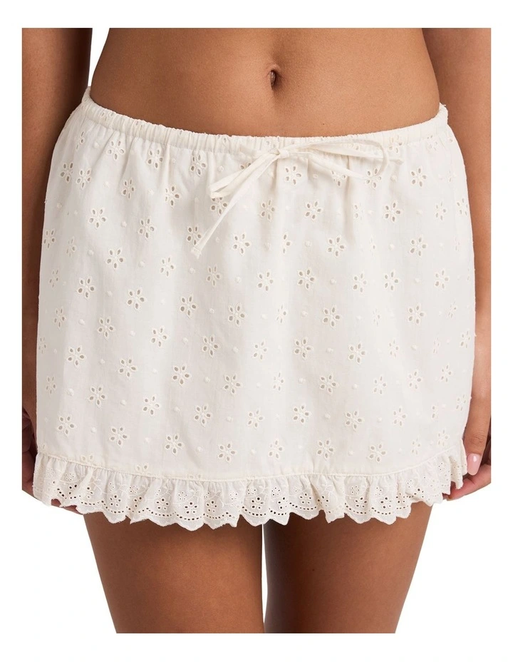 Simply Sweet Mini Skirt In Salt Crystal image 4