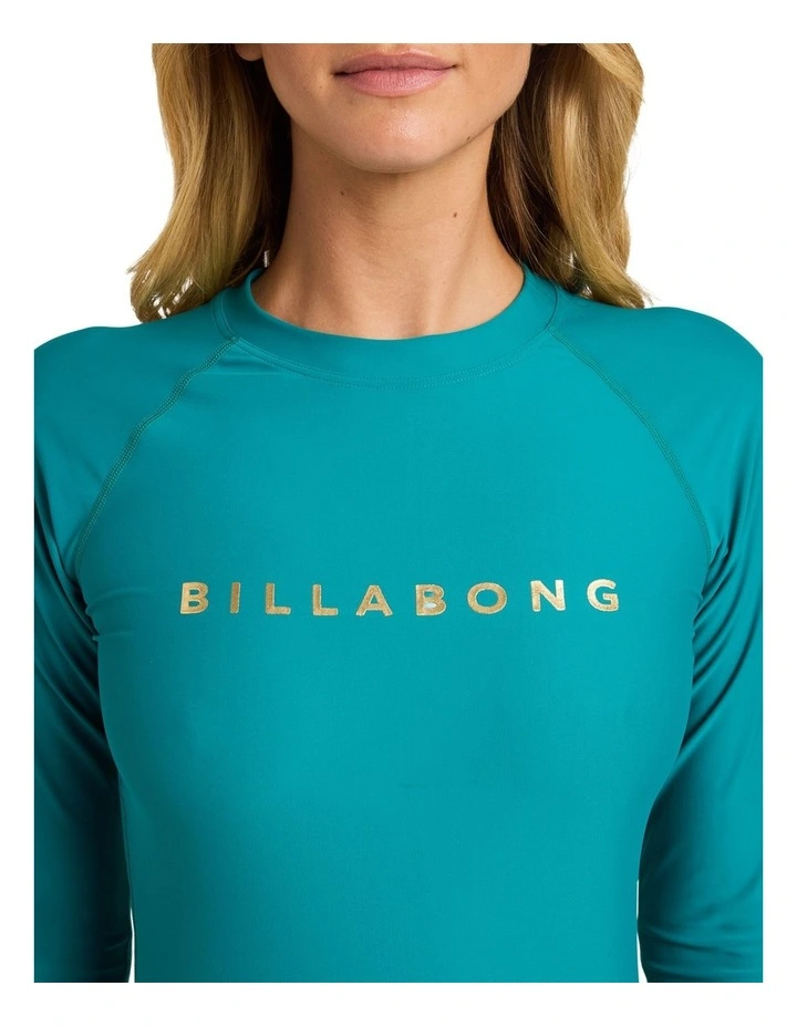 Pacific Long Sleeve Foil Rashguard In Evergreen image 4