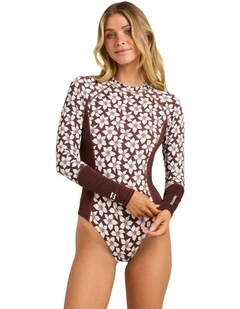 Playa Sol Long Sleeve Rashguard In Teak