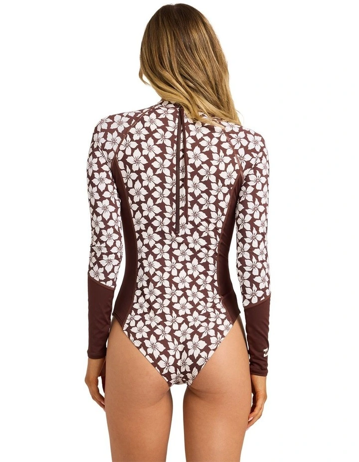 Playa Sol Long Sleeve Rashguard In Teak image 2