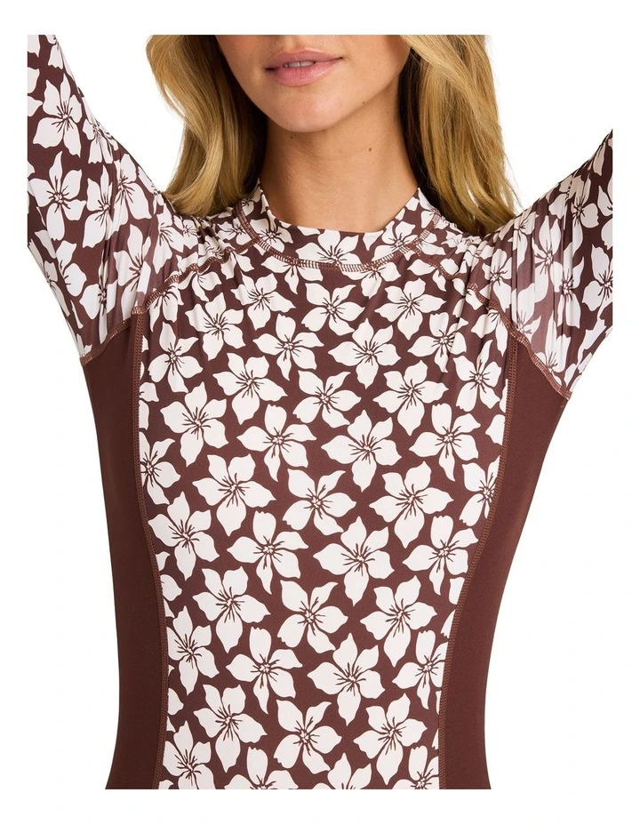 Playa Sol Long Sleeve Rashguard In Teak image 4