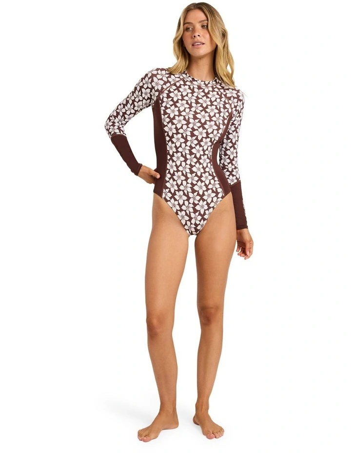Playa Sol Long Sleeve Rashguard In Teak image 5