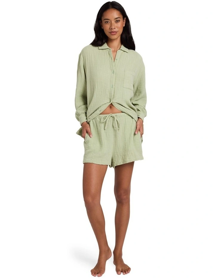 Wanderer Long Sleeve Shirt In Crystal Green image 5
