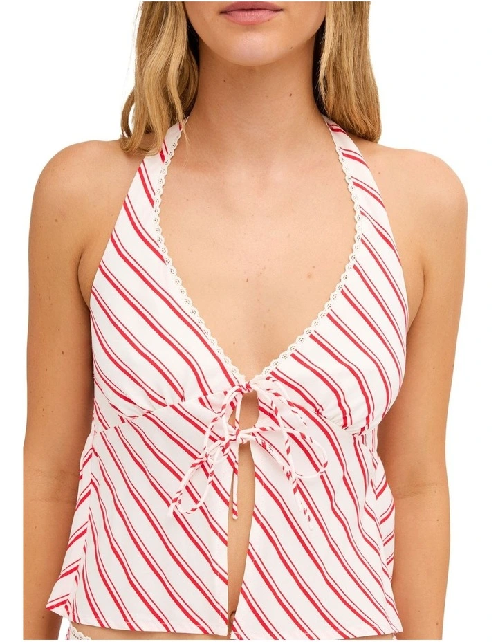 Let It Shine Halter Top In Hibiscus image 4