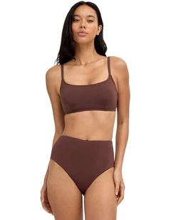Sol Searcher Mia DD Bralette Bikini Top in Teak