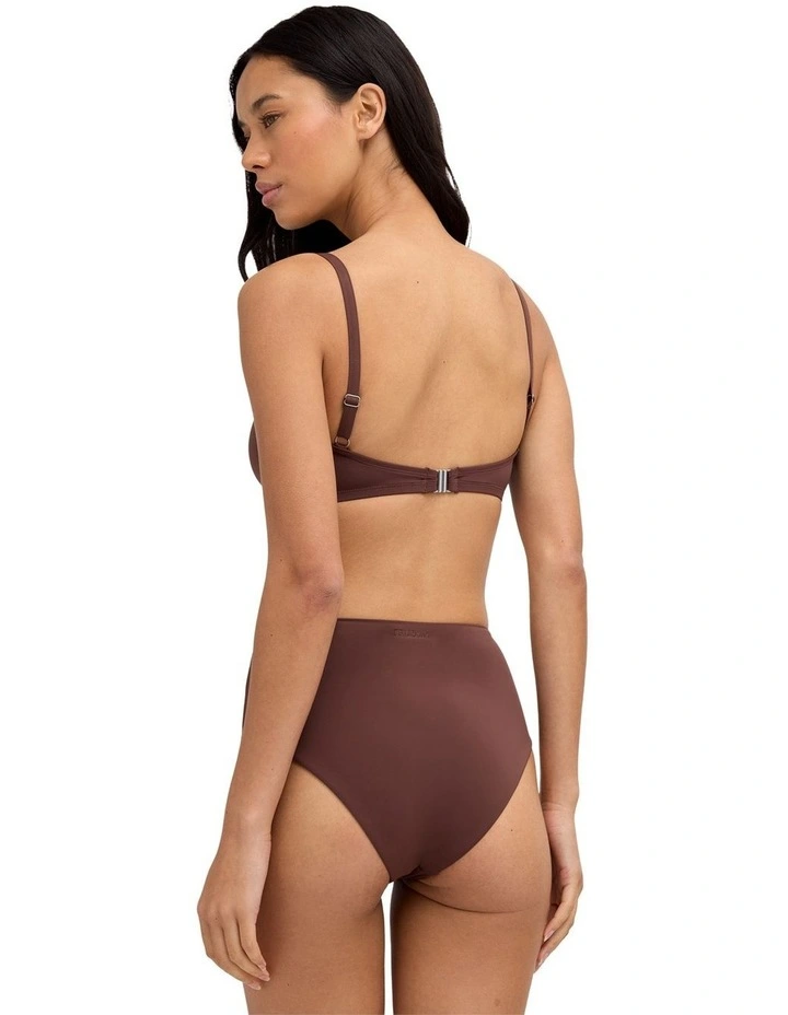 Sol Searcher Mia DD Bralette Bikini Top in Teak image 2