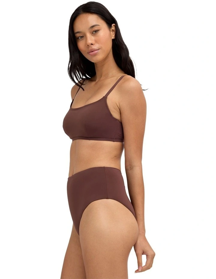 Sol Searcher Mia DD Bralette Bikini Top in Teak image 3