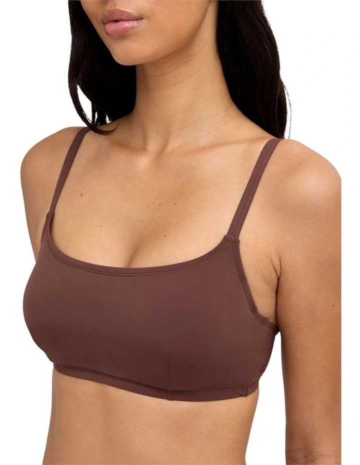 Sol Searcher Mia DD Bralette Bikini Top in Teak image 4