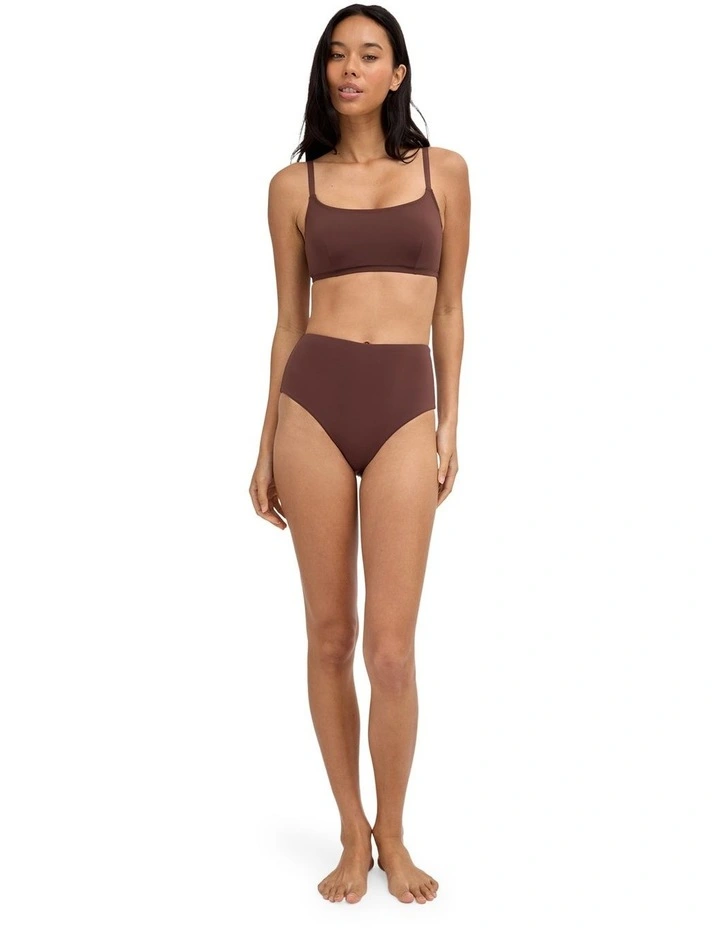 Sol Searcher Mia DD Bralette Bikini Top in Teak image 5